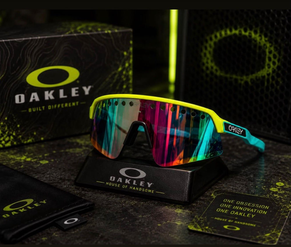 New Fashion Sports Dot Fluorescent Green Black Red Prizm UV-400 Sunglasses