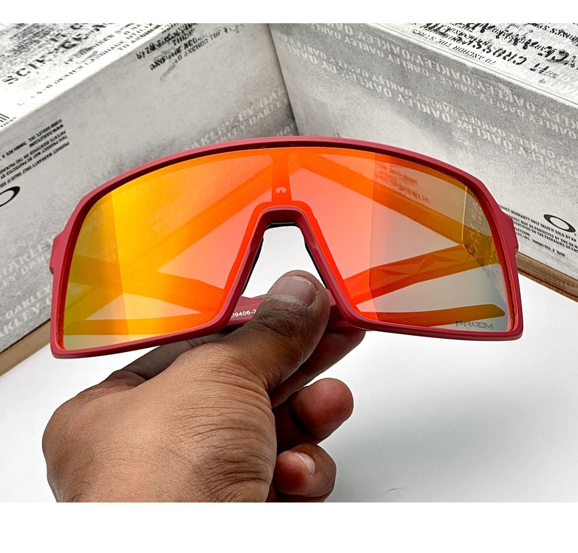 New Fashion Sports Fiber Pink Multi Red Prizm UV-400 Sunglasses