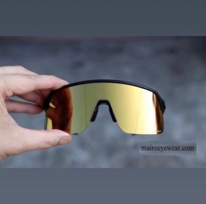 New Trendy Sports Black Golden Prizm Sunglasses