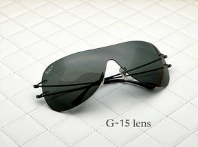 Most Awaited Metal One Piece Black Green Polarized Mens Fashion Sunglasses