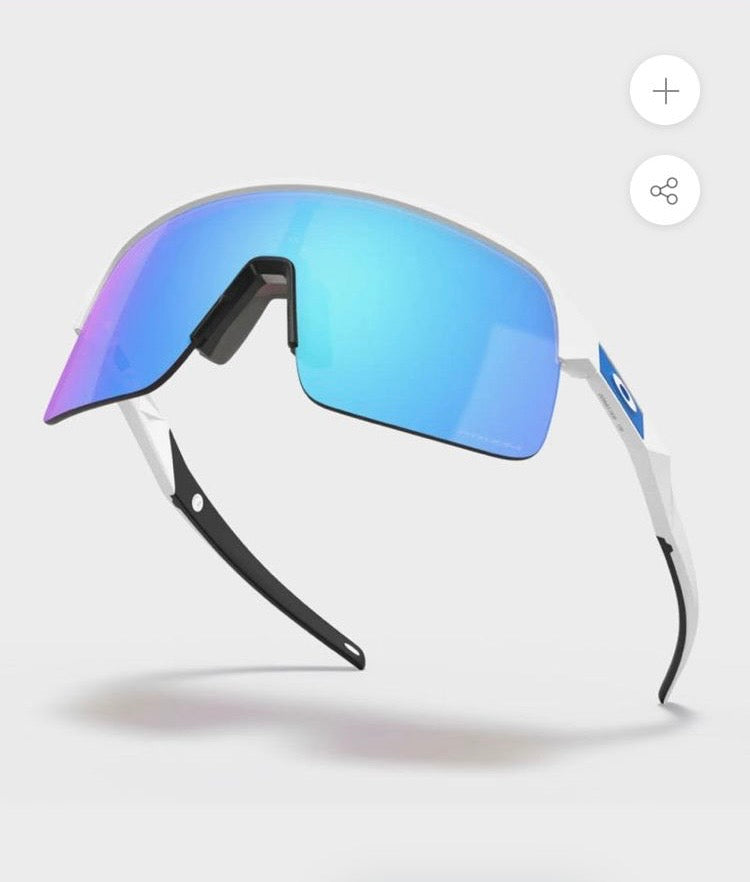 New Trendy Sports White Ice Blue Prizm Sunglasses