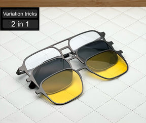 Exclusive Unisex Multipurpose Two in One Polarized Fashion Sunglasses