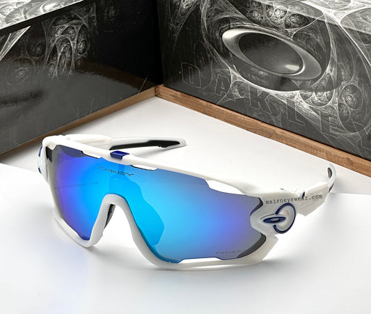 Jaw-Brkers Sports White Ice Blue Polarised Sunglasses