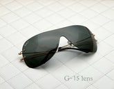 Most Awaited Metal One Piece Gold Green Polarized Mens Fashion Sunglasses