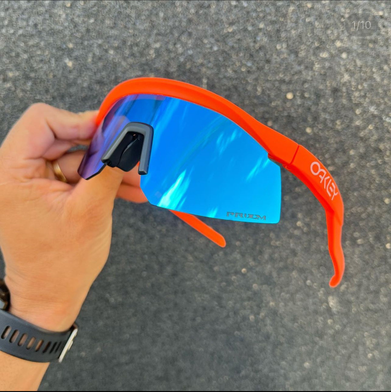 Most Awaited Sports Orange Ice Blue Mirror Prizm UV-400 Sunglasses