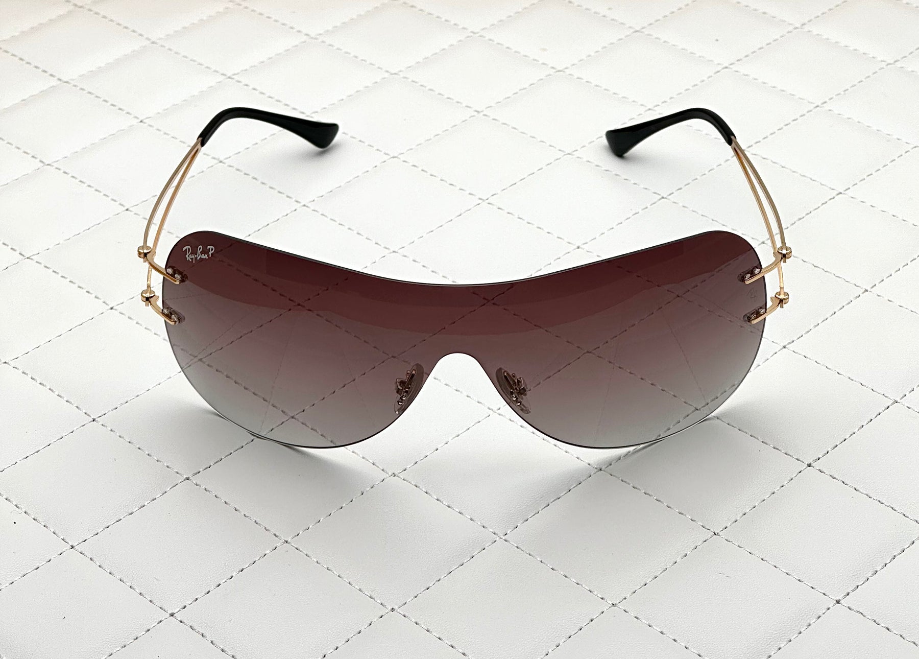 Most Awaited Metal One Piece Gold Gradient Brown Polarized Mens Fashion Sunglasses