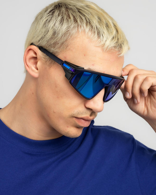 Latch Panel Sports Black Blue Mens Prizm Sunglasses