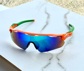 EV Sports Polarised Orange Green Mirror Mens Sunglasses