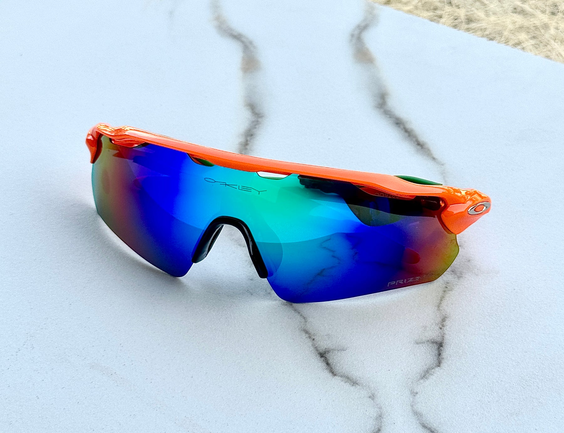 EV Sports Polarised Orange Green Mirror Mens Sunglasses