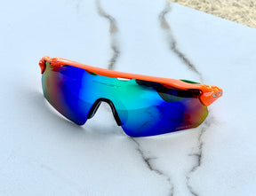 EV Sports Polarised Orange Green Mirror Mens Sunglasses