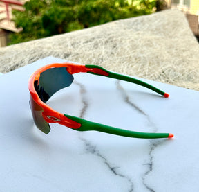 EV Sports Polarised Orange Green Mirror Mens Sunglasses