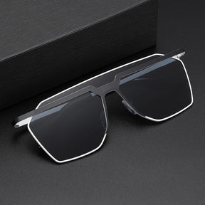 New Stylish luxurious Gun Frame Black Lens UV-400 Celebrity Mens Sunglasses