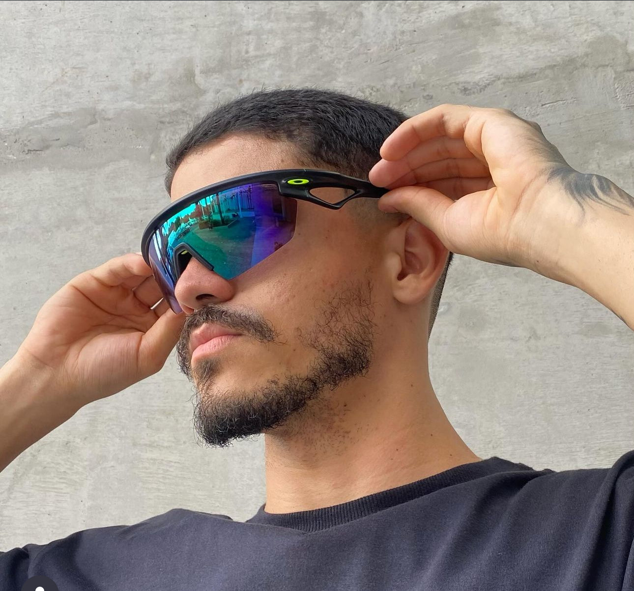 Sphera Sports Prizm Black Green Mirror Mens Sunglasses