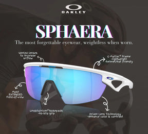 Sphera Sports Prizm White Ice Blue Mirror Mens Sunglasses