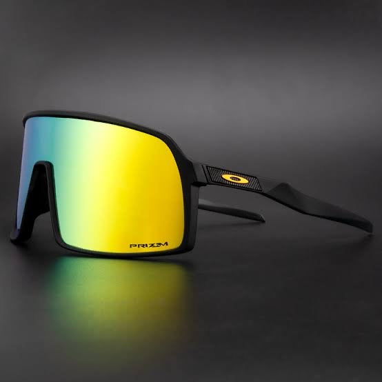 Sut-ros Sports Black Golden Multi Green Prizm UV-400 Sunglasses