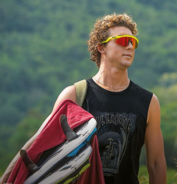 Most Awaited Sports Yellow Red Mirror Prizm UV-400 Sunglasses