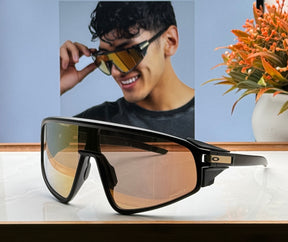 Latch Panel Sports Black Golden Mens Prizm Sunglasses