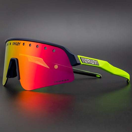 Sut-ros Lite Sweep Sports Fluorescent Green Black Red Prizm UV-400 Sunglasses