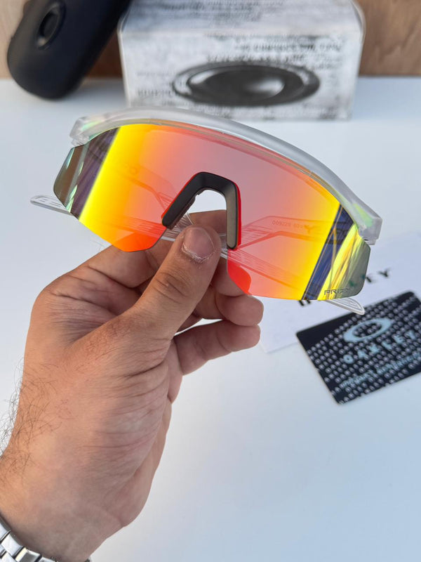 Most Awaited Sports Transperant White Red Mirror Prizm Sunglasses