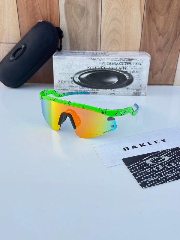 Most Awaited Sports Peacock Green Red Mirror Prizm Sunglasses