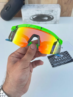 Most Awaited Sports Peacock Green Red Mirror Prizm Sunglasses