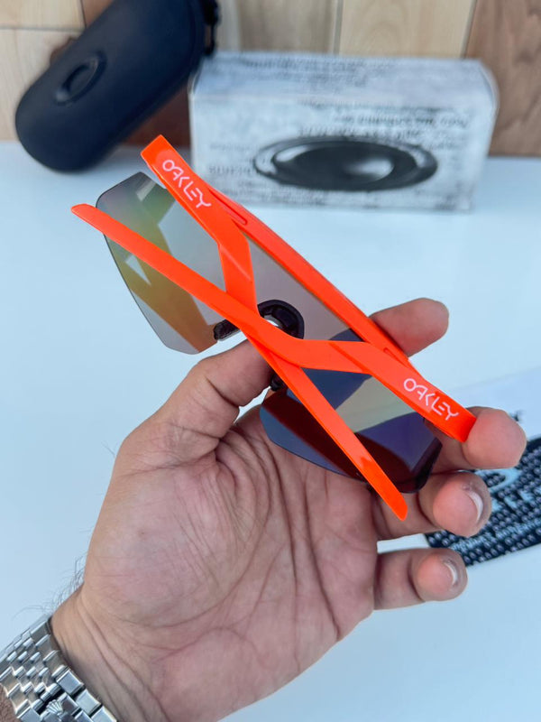 Most Awaited Sports Orange Ice Blue Mirror Prizm Sunglasses