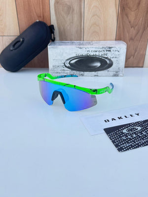 Most Awaited Sports Green Fluorescent Blue Mirror Prizm Sunglasses