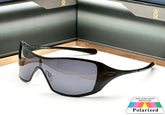 New Stylish Metal One Piece Black Black Polarised Mens Fashion Sunglasses