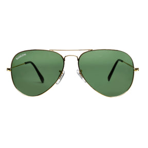 Suocchi 3025 Gold Green UV-400 Aviator Fashion Sunglasses
