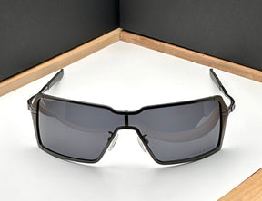 New Stylish Square Metal One Piece Full Black Polarized Mens Fashion Sunglasses