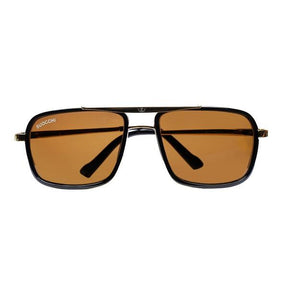 Suocchi 4413 Gold Brown UV-400 Square Fashion Sunglasses