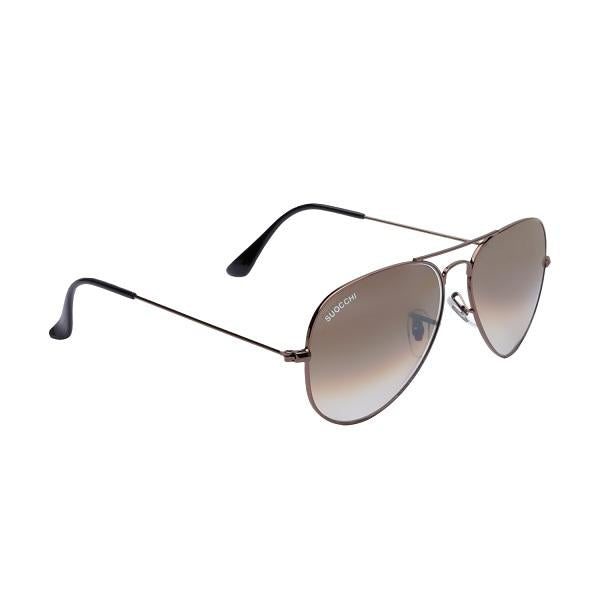 Suocchi 3025 Brown Gradient Brown UV-400 Aviator Fashion Sunglasses