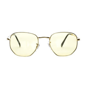 Suocchi 3548 Gold Yellow UV-400 Night Vision Hexagonal Fashion sunglasses